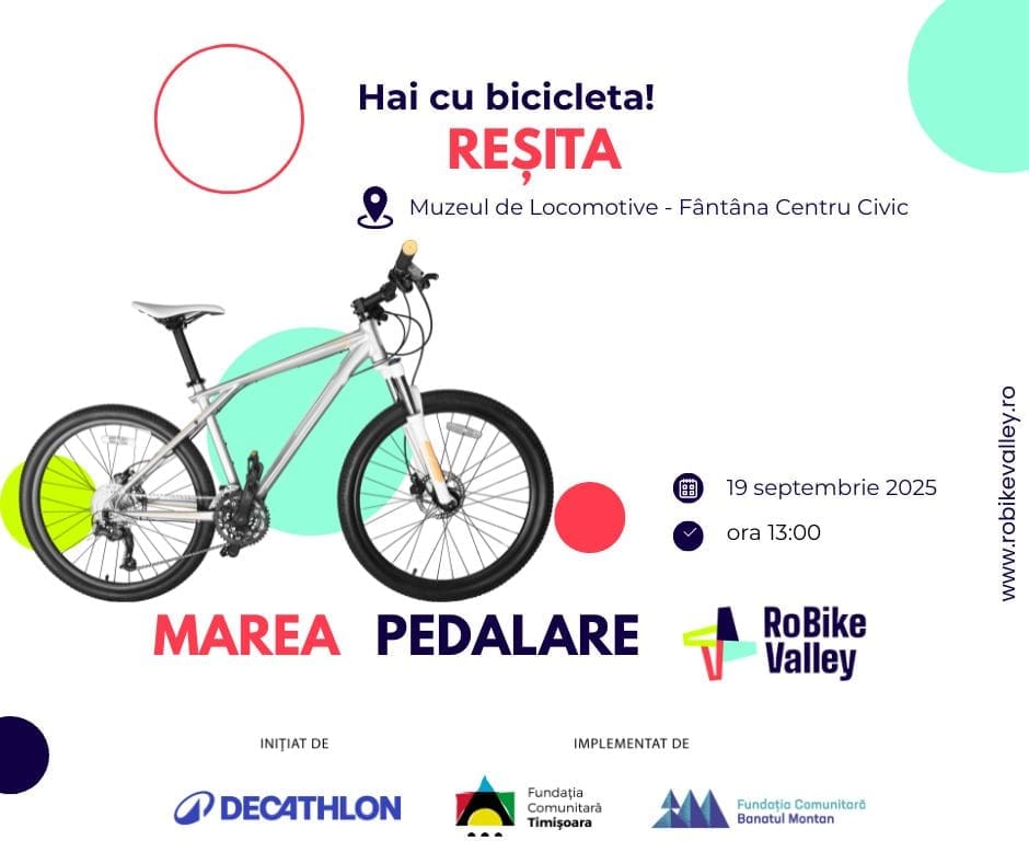 Vestul țării se pune pe roți: Comunitățile din Timiș, Caraș-Severin și Hunedoara sărbătoresc Săptămâna Europeană a Mobilității