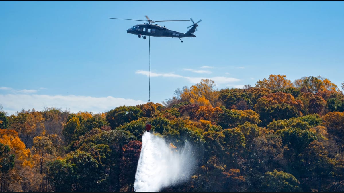 Incendiu în zona protejată Porțile de Fier. Intervenția pompierilor, sprijinită de un elicopter Black Hawk