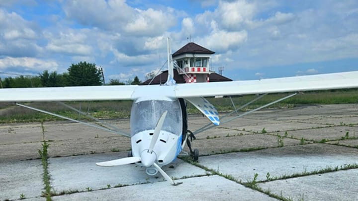 Aterizare forțată la Aeroclubul Caransebeș